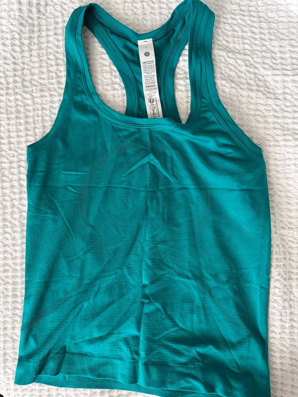 Lululemon Athletica Tank - Vibrant Teal Fitness Top